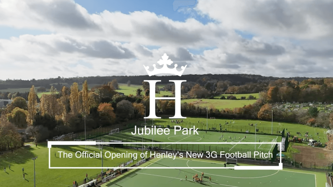 Jubilee Park from the air, the new 3G pitch